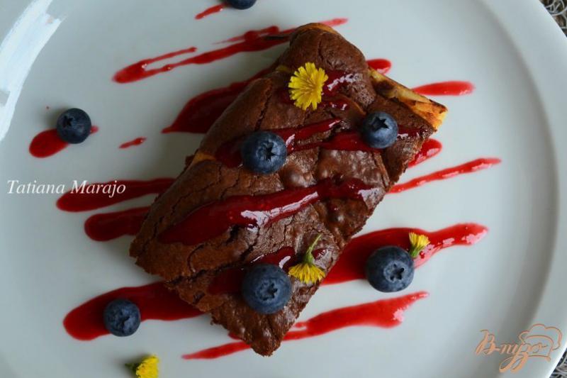 Фото приготовление рецепта: Шоколадный пирог с рикоттой шаг №11