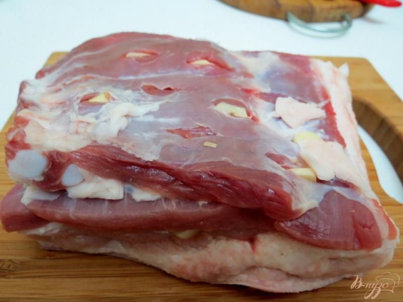 Фото приготовление рецепта: Свинина запеченная с картофелем в рукаве шаг №2