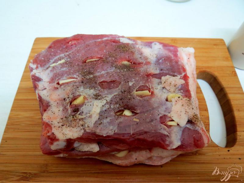 Фото приготовление рецепта: Свинина запеченная с картофелем в рукаве шаг №3