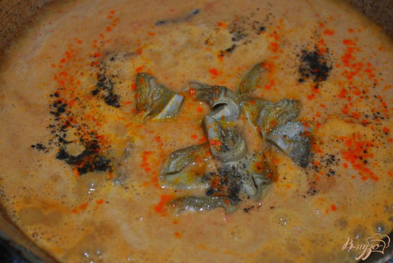 Фото приготовление рецепта: Суп-крем с артишоками и хамоном шаг №6