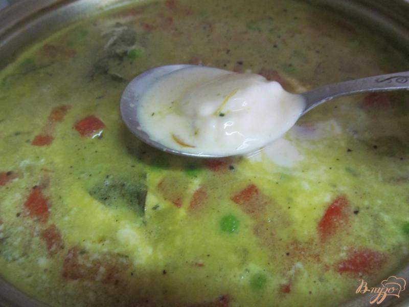 Фото приготовление рецепта: Суп карри с молодыми овощами и огурцом шаг №7