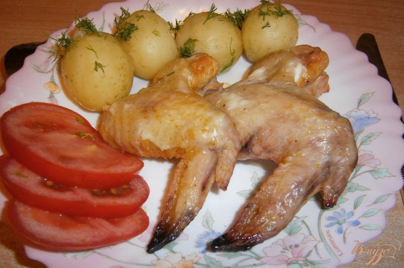 Фото приготовление рецепта: Куриные крылышки, запеченные с лимоном шаг №5