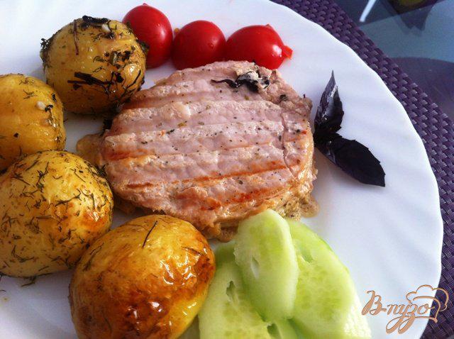 Фото приготовление рецепта: Свинина гриль  в кефирном маринаде шаг №8