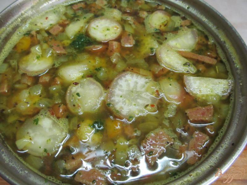 Фото приготовление рецепта: Дачный летний суп шаг №8