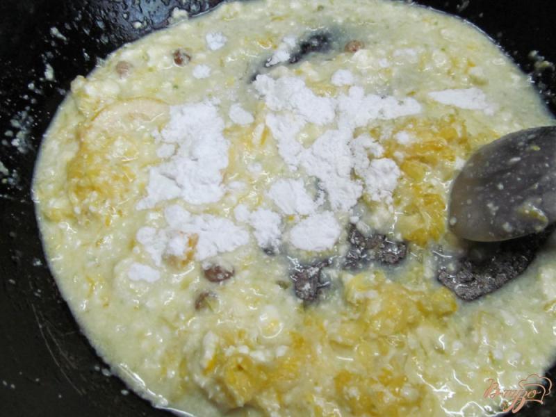 Фото приготовление рецепта: Заварные блинчики на кефире с апельсиновой начинкой шаг №8