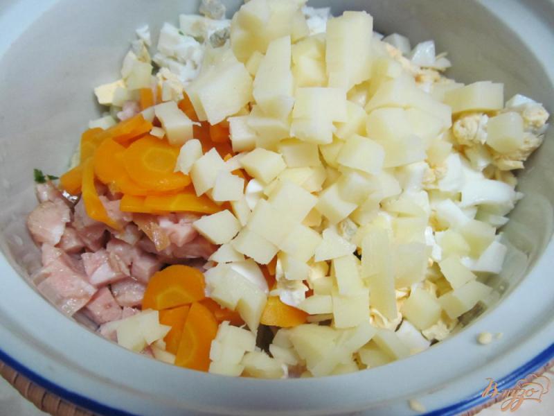 Фото приготовление рецепта: Окрошка с морковью и цветной капустой шаг №5