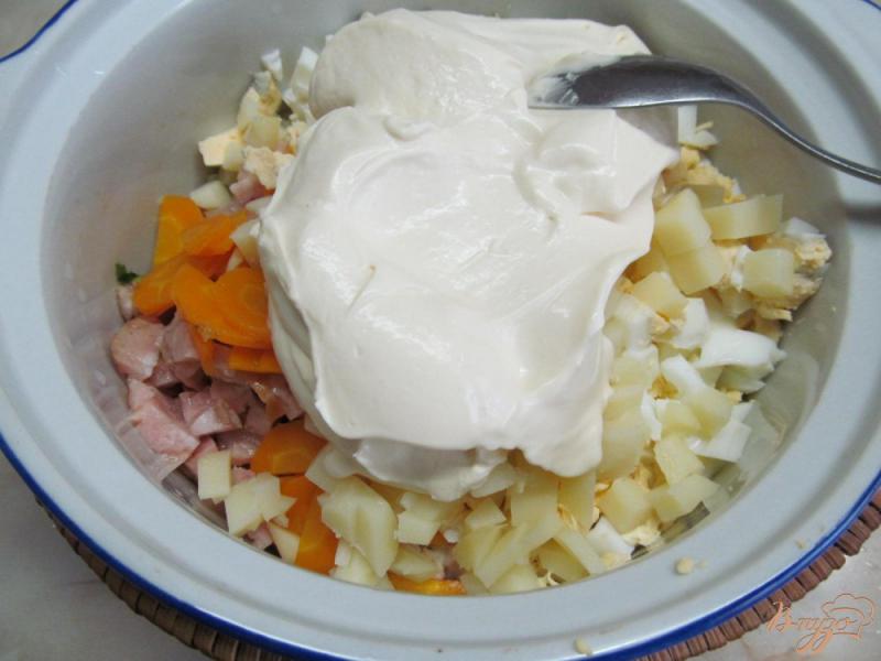 Фото приготовление рецепта: Окрошка с морковью и цветной капустой шаг №6
