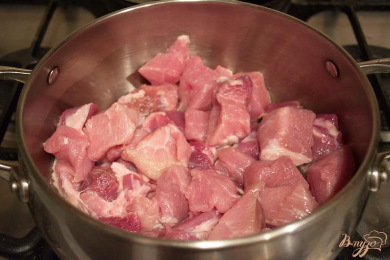 Фото приготовление рецепта: Мясо с картофелем и луком тушеные шаг №2