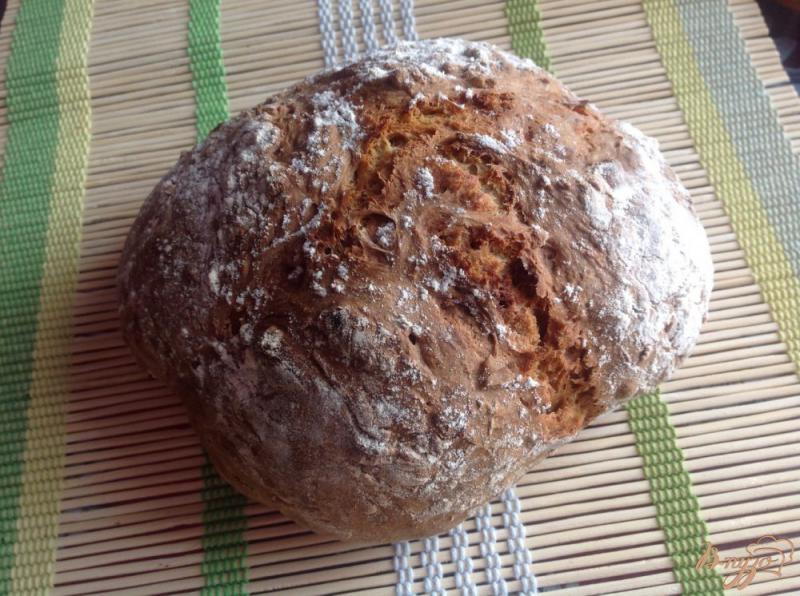 Фото приготовление рецепта: Хлеб на кефире без дрожжей шаг №4