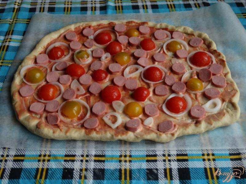 Фото приготовление рецепта: Пицца с цветной капустой шаг №7