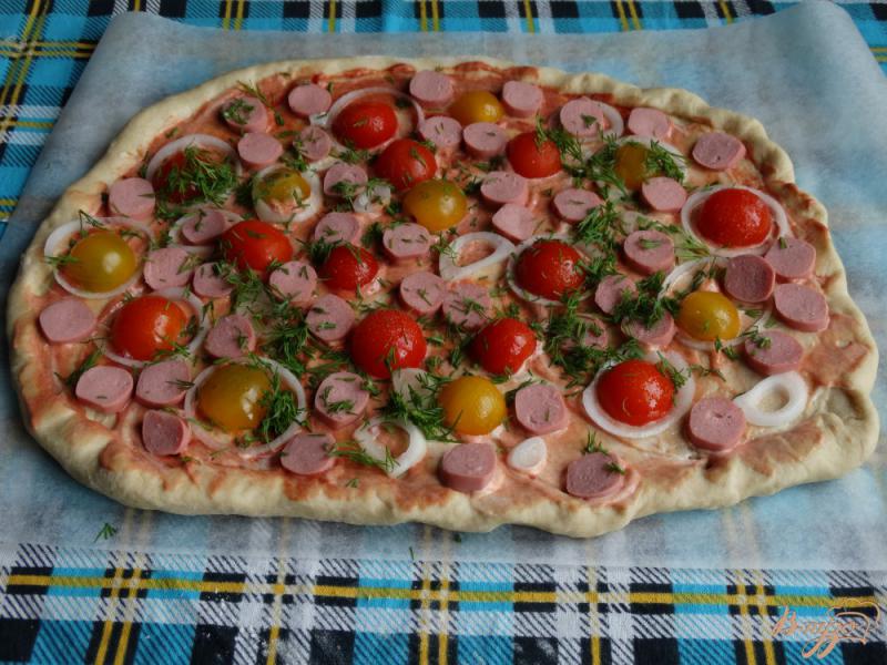 Фото приготовление рецепта: Пицца с цветной капустой шаг №8
