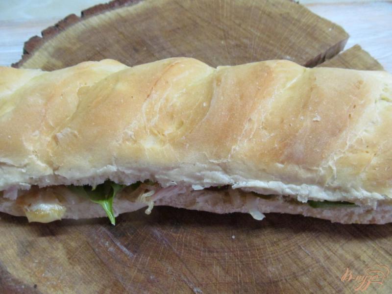 Фото приготовление рецепта: Большой бутерброд шаг №12