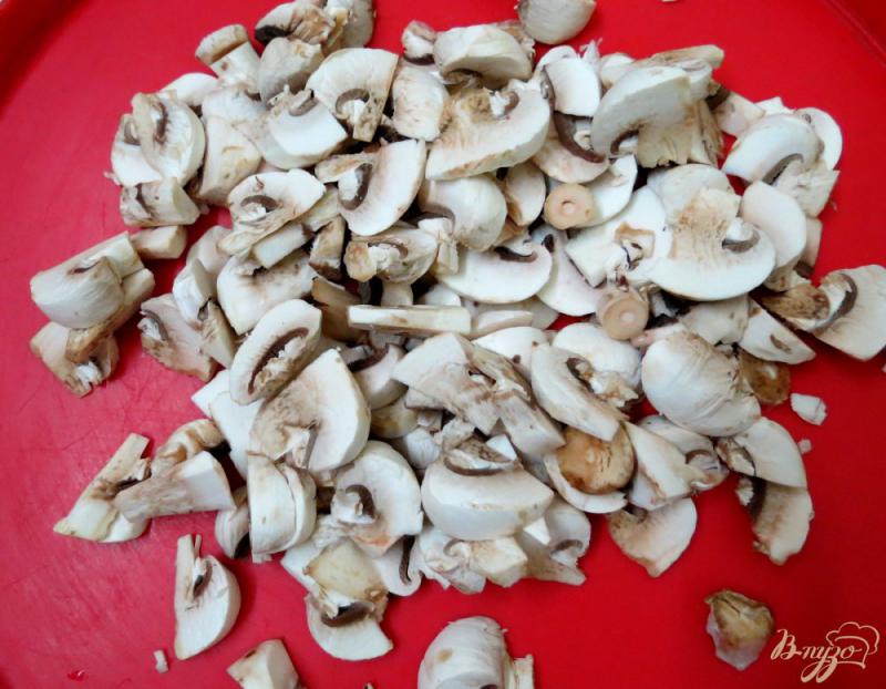 Фото приготовление рецепта: Баклажаны с грибами шаг №5