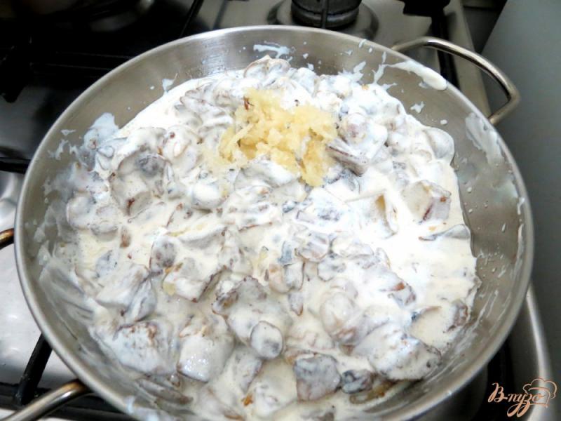 Фото приготовление рецепта: Баклажаны с грибами шаг №10