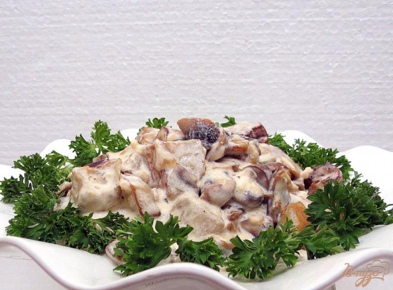 Фото приготовление рецепта: Баклажаны с грибами шаг №11