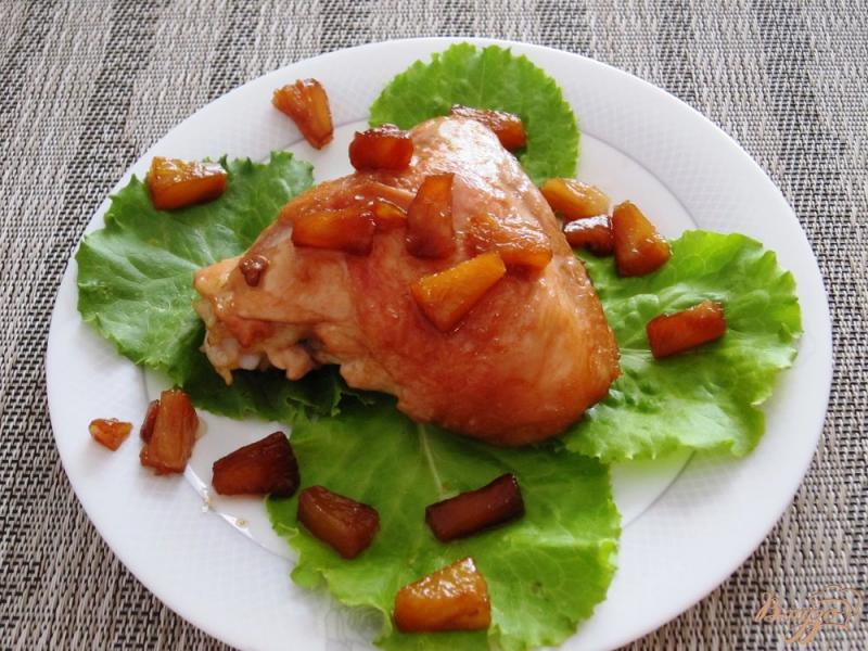 Фото приготовление рецепта: Курица с ананасами шаг №7