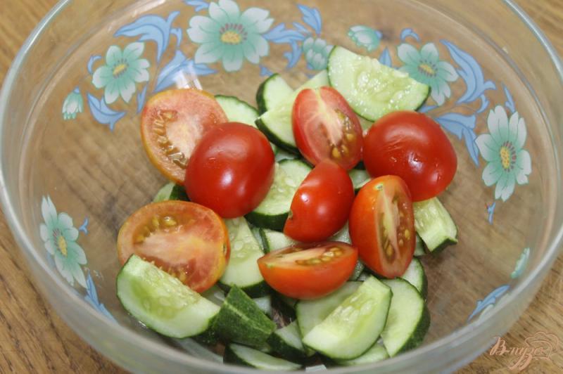 Фото приготовление рецепта: Овощной салат с мясными шариками шаг №5