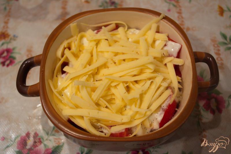 Фото приготовление рецепта: Запеченная грудка с помидорами и сыром шаг №5