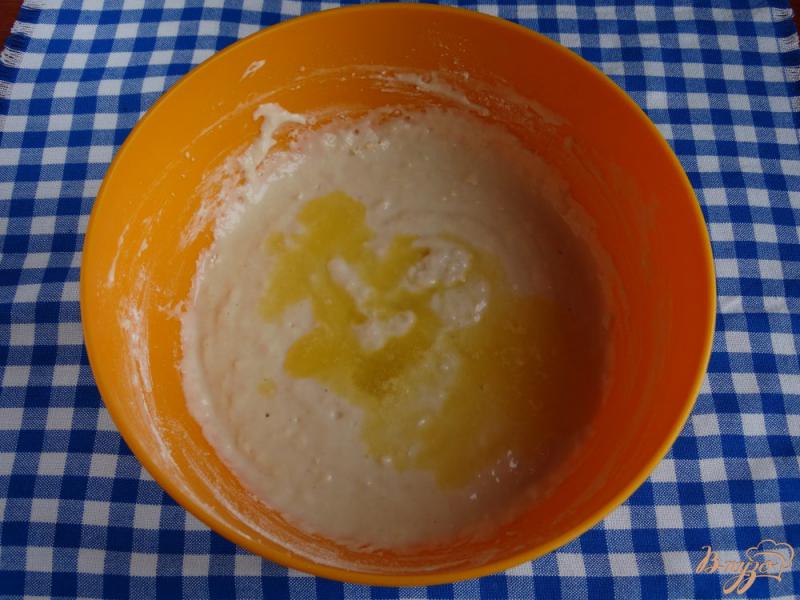 Фото приготовление рецепта: Лимонные панкейки с фиалковым сиропом шаг №8