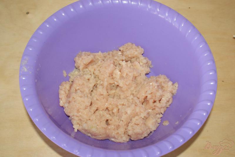 Фото приготовление рецепта: Тефтели из куриного филе с рисом шаг №2
