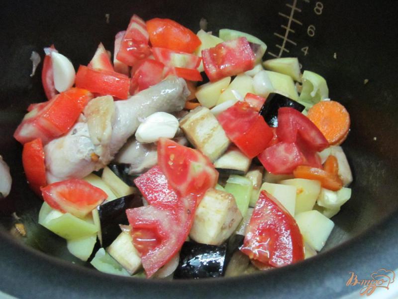 Фото приготовление рецепта: Овощное рагу с курицей в мультиварке шаг №4
