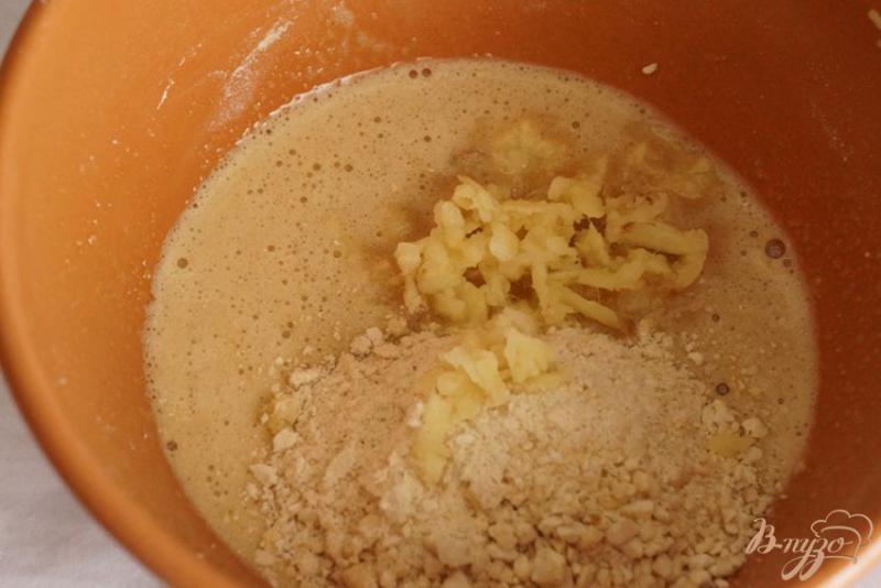 Фото приготовление рецепта: Имбирно-ореховое печенье с рисовой мукой шаг №5