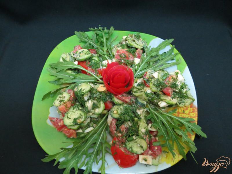 Фото приготовление рецепта: Салат овощной с яйцами шаг №9