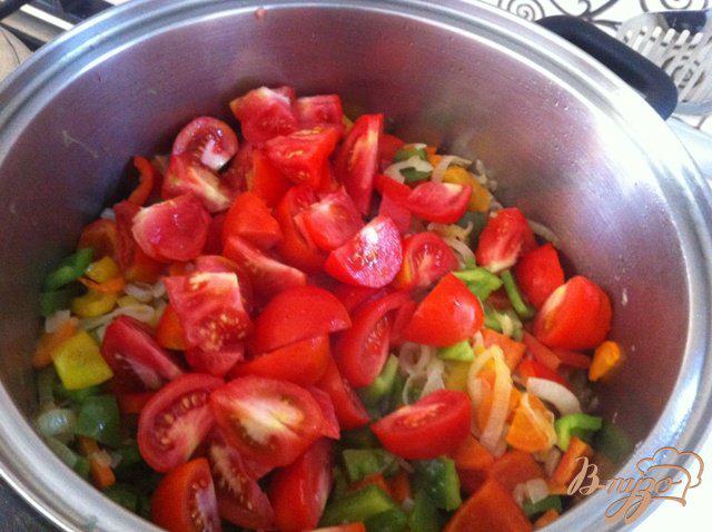 Фото приготовление рецепта: Овощи тушеные со сванской солью шаг №6