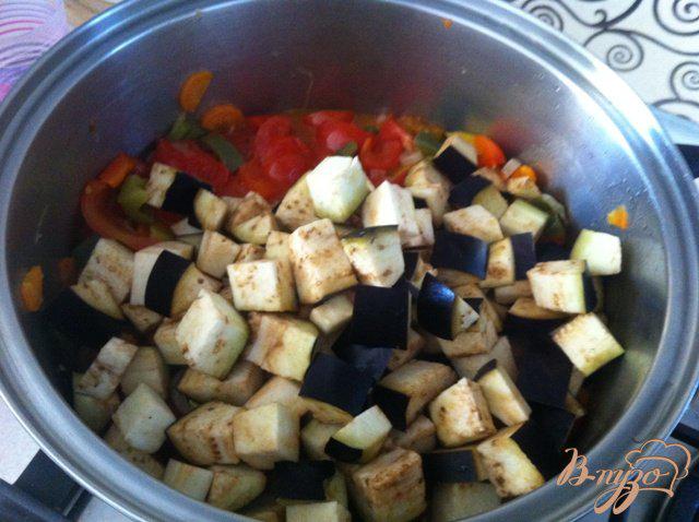 Фото приготовление рецепта: Овощи тушеные со сванской солью шаг №7