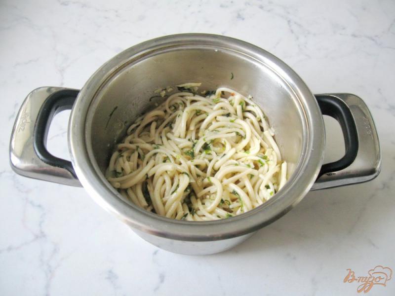 Фото приготовление рецепта: Спагетти с баклажанами шаг №8