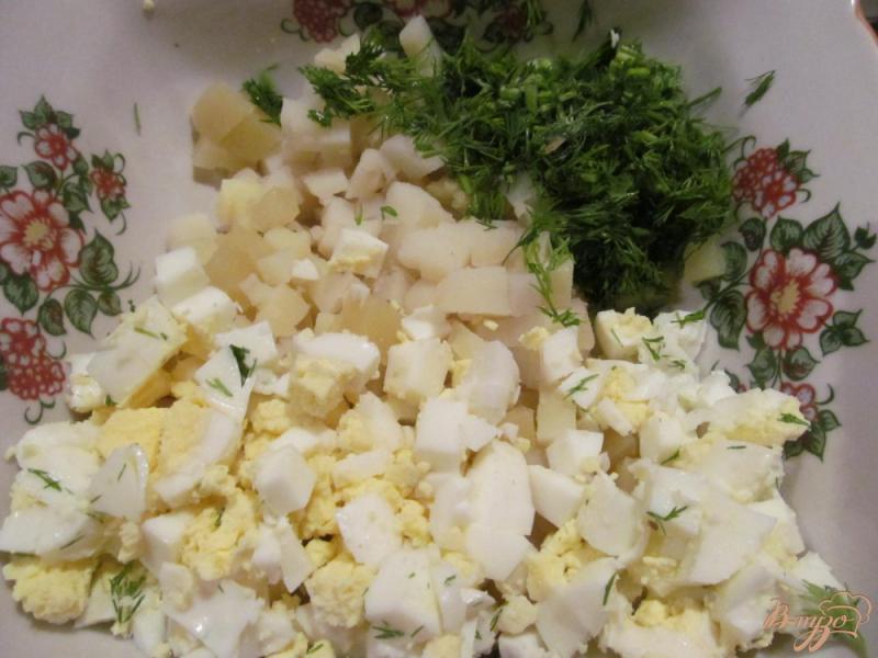 Фото приготовление рецепта: Салат из картофеля с горбушей шаг №1