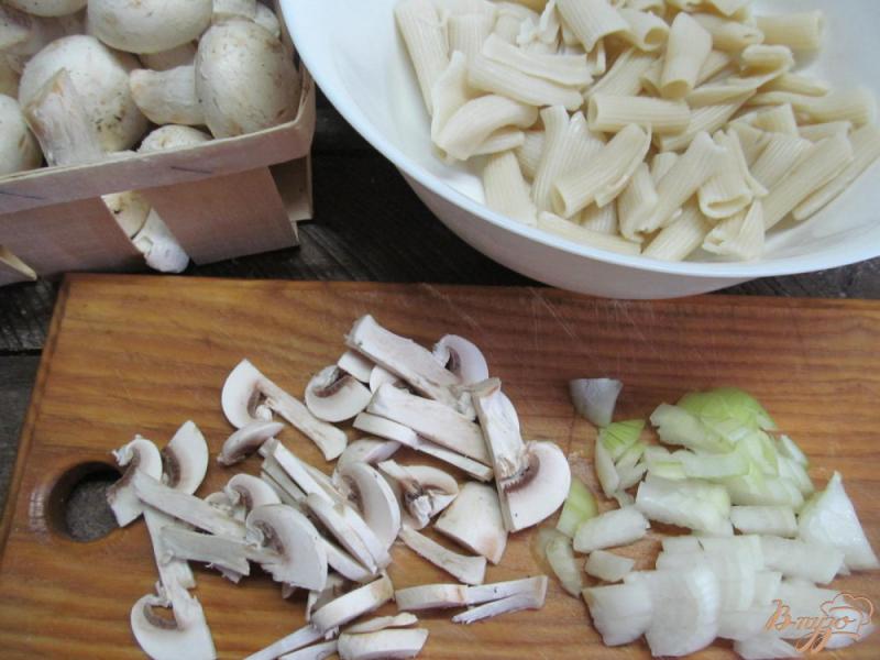 Фото приготовление рецепта: Запеканка из макарон с грибами шаг №1