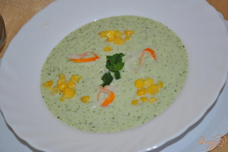 Фото приготовление рецепта: Огуречный суп с мятой шаг №5