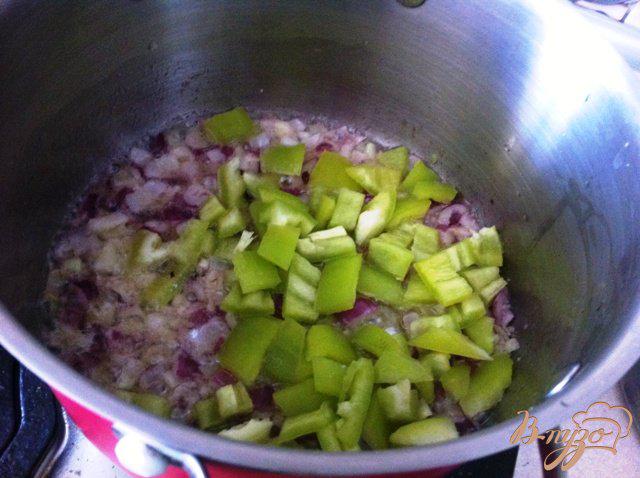 Фото приготовление рецепта: Овощной суп-пюре с куриными колбасками шаг №5