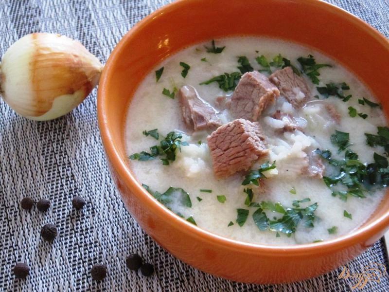 Фото приготовление рецепта: Армянский суп «Брндзи апур» шаг №12