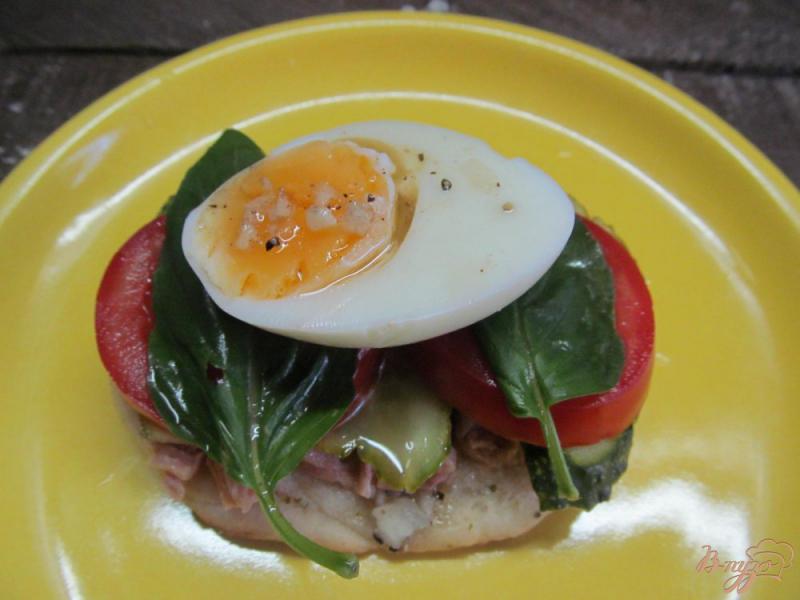 Фото приготовление рецепта: Бутерброд с тунчом шаг №9