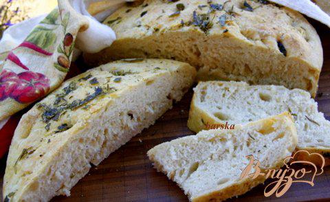 Фото приготовление рецепта: Хлеб без замеса «Прованс» шаг №7