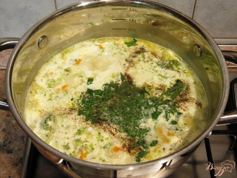 Фото приготовление рецепта: Овощной суп-пюре с тилапией шаг №11