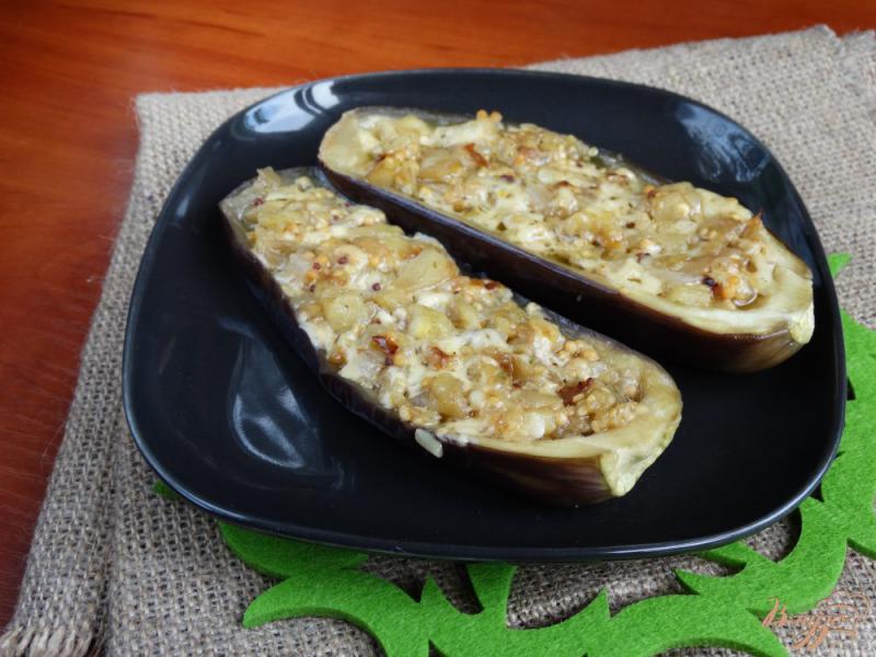 Фото приготовление рецепта: Баклажаны запеченные с сыром и орехами шаг №10