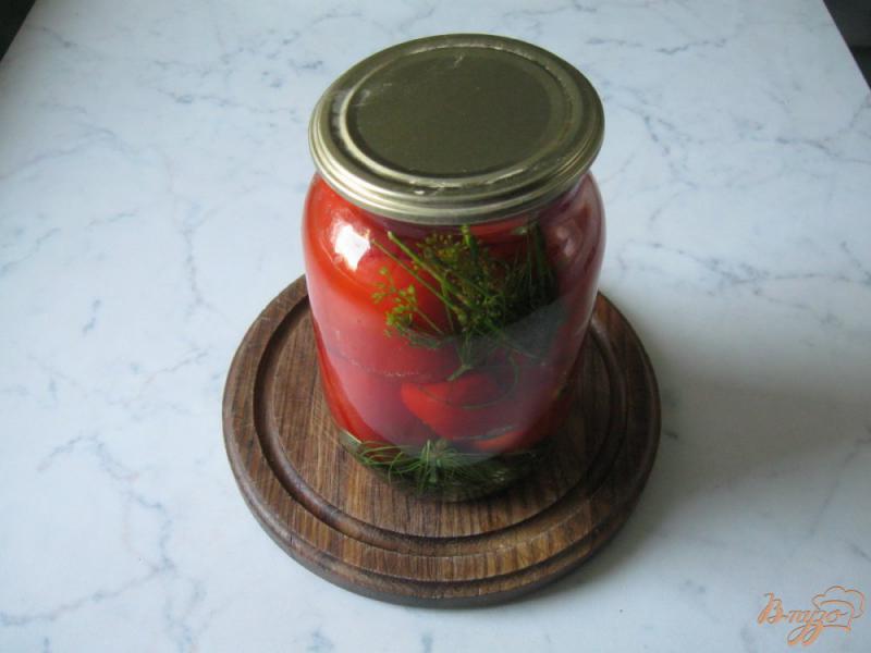 Фото приготовление рецепта: Кисло-сладкие консервированные помидоры. шаг №6