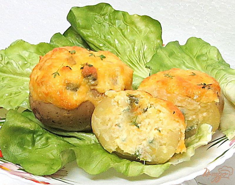 Фото приготовление рецепта: Картофель фаршированный сыром шаг №8