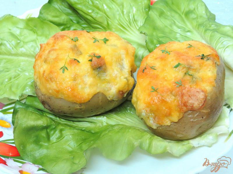Фото приготовление рецепта: Картофель фаршированный сыром шаг №9