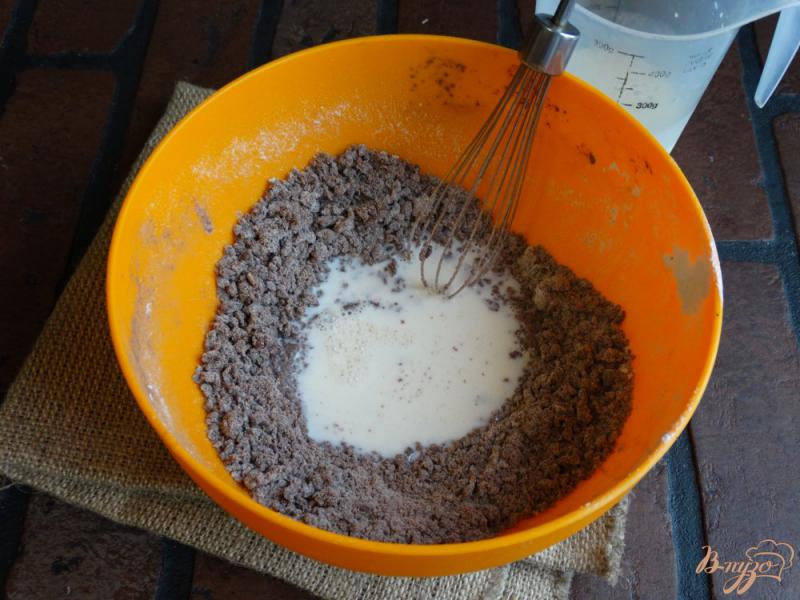 Фото приготовление рецепта: Шоколадно-кофейные блинчики шаг №5