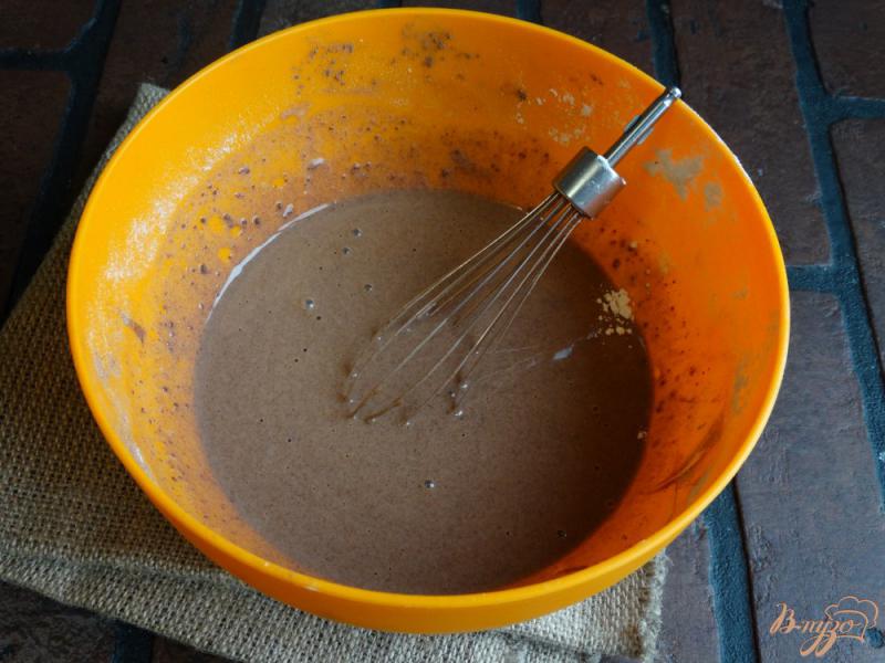 Фото приготовление рецепта: Шоколадно-кофейные блинчики шаг №6