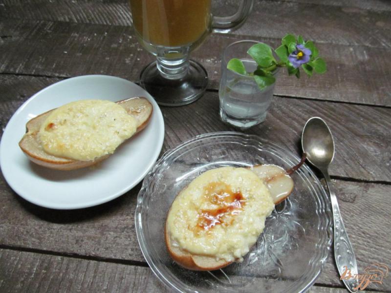 Фото приготовление рецепта: Десерт из груши с творогом шаг №7