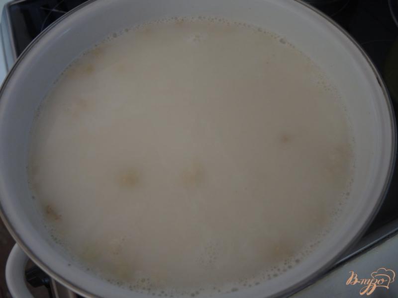 Фото приготовление рецепта: Сырный суп с куриными фрикадельками шаг №10
