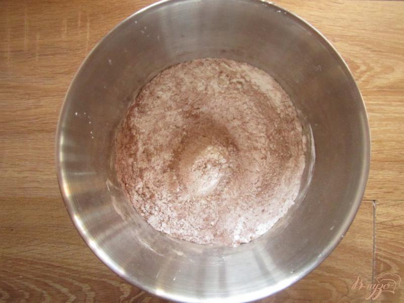 Фото приготовление рецепта: Шоколадные панкейки без яиц шаг №1