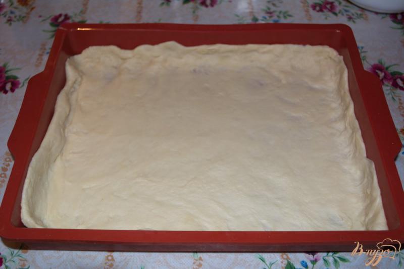 Фото приготовление рецепта: Домашний пирог с тушеной капустой и болгарским перцем шаг №4
