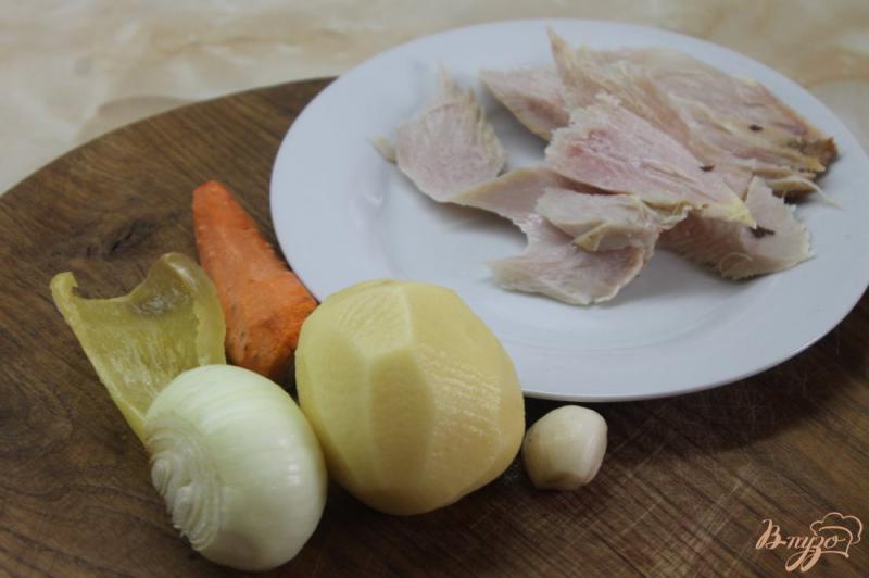 Фото приготовление рецепта: Гороховый суп с копченым куриным филе шаг №2