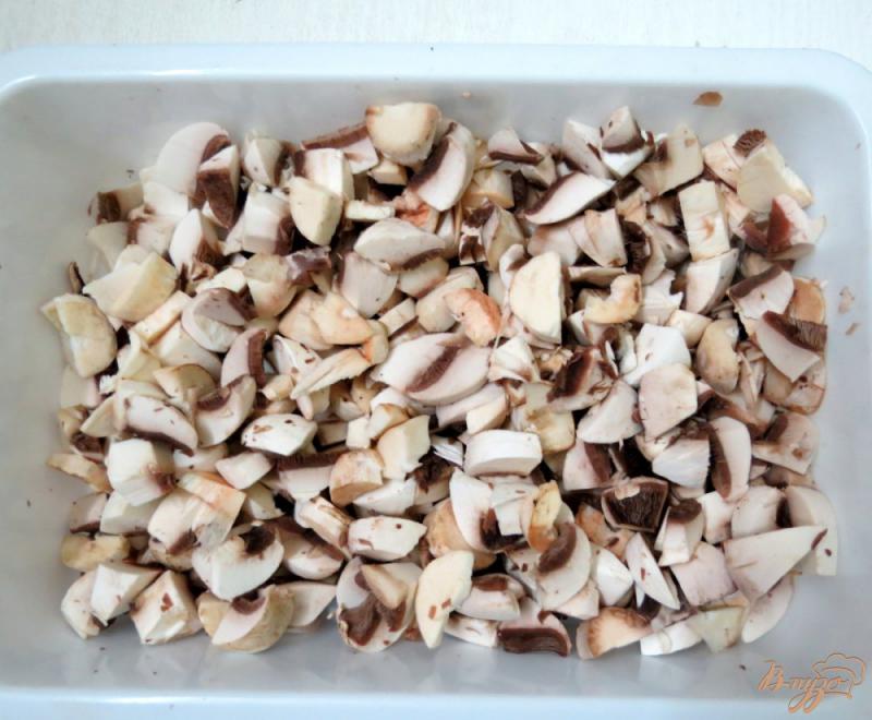 Фото приготовление рецепта: Закуска из лаваша с грибами шаг №3